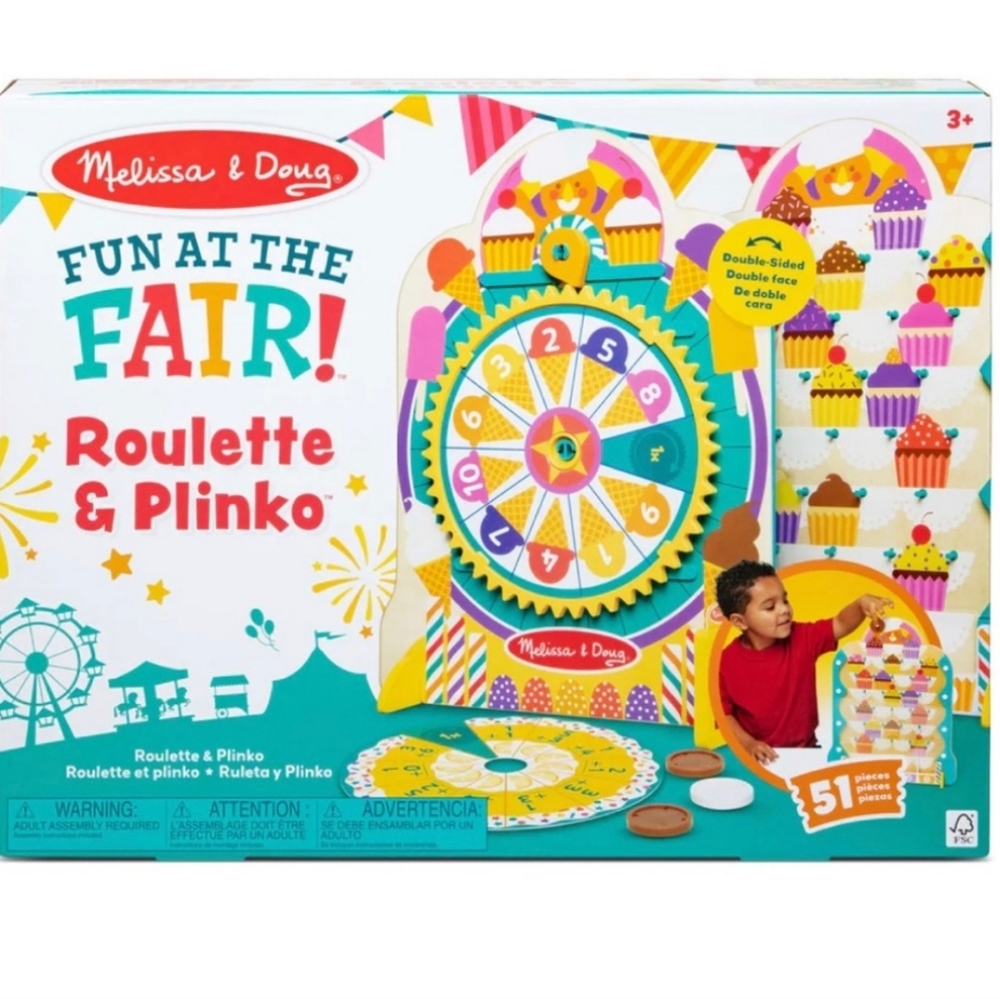 Melissa & Doug Fun at the Fair! Roulette & Plinko